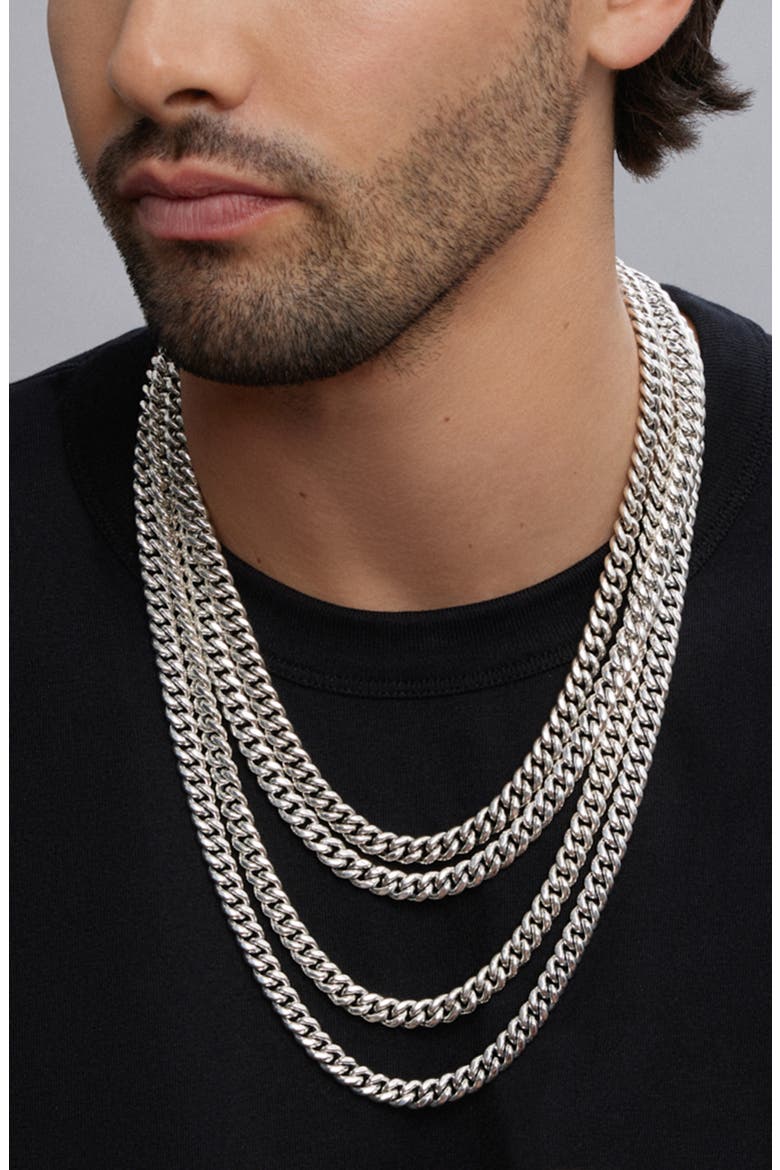 Anthem Curb Chain Necklace, Alternate, color, SILVER