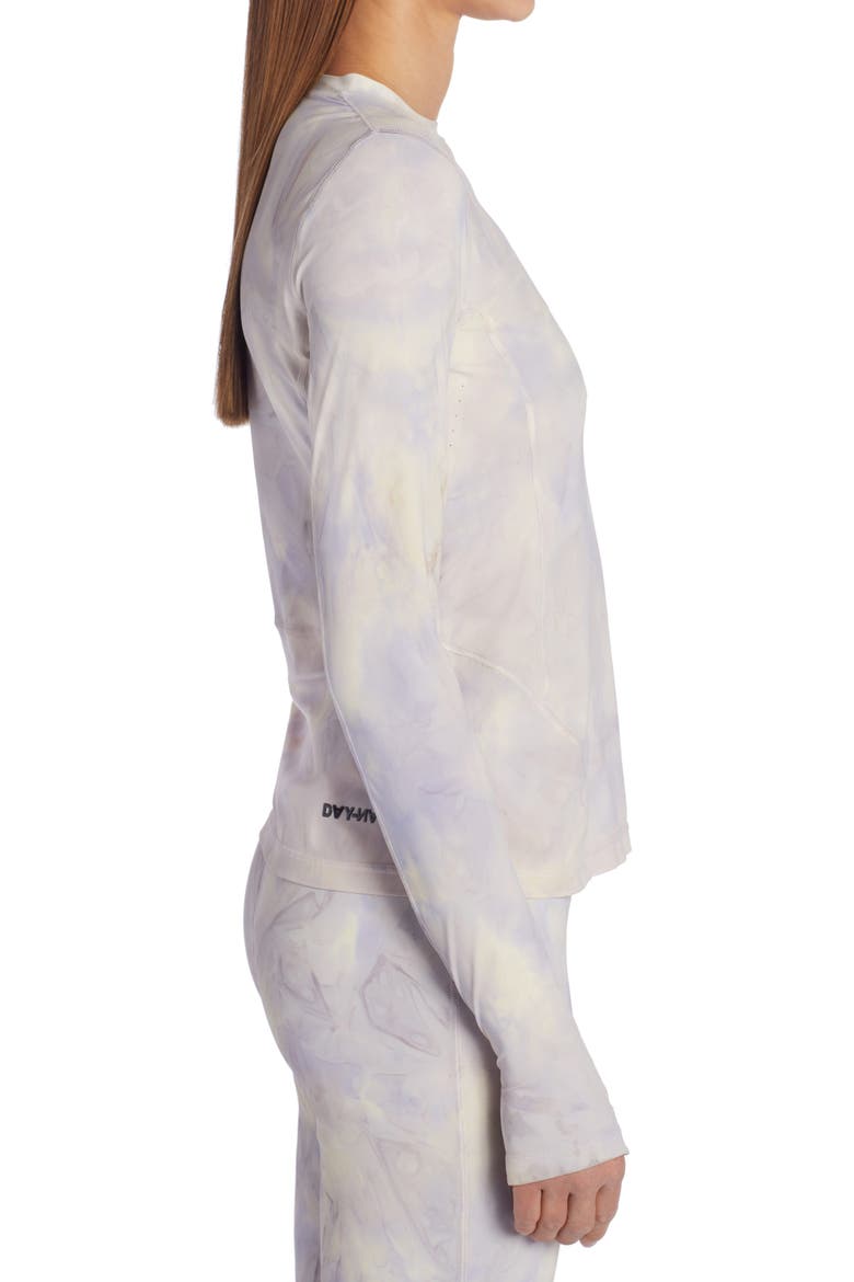 Tie Dye Long Sleeve Top, Alternate, color, LAVENDER/ OFF WHITE