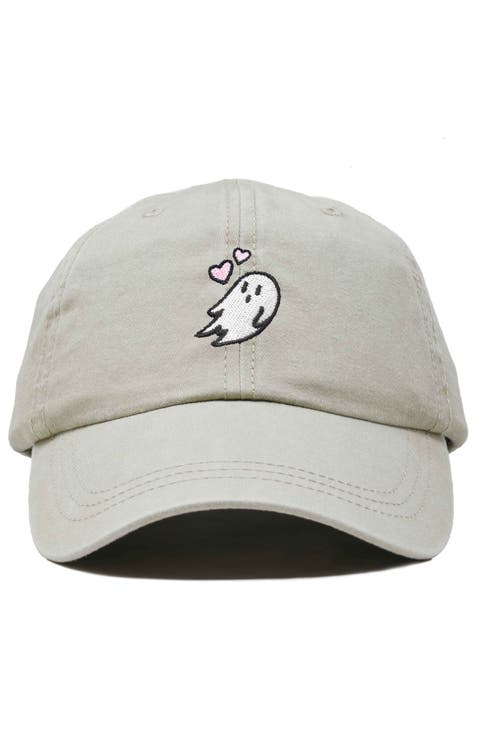 Heartly Ghost Embroidered Cap