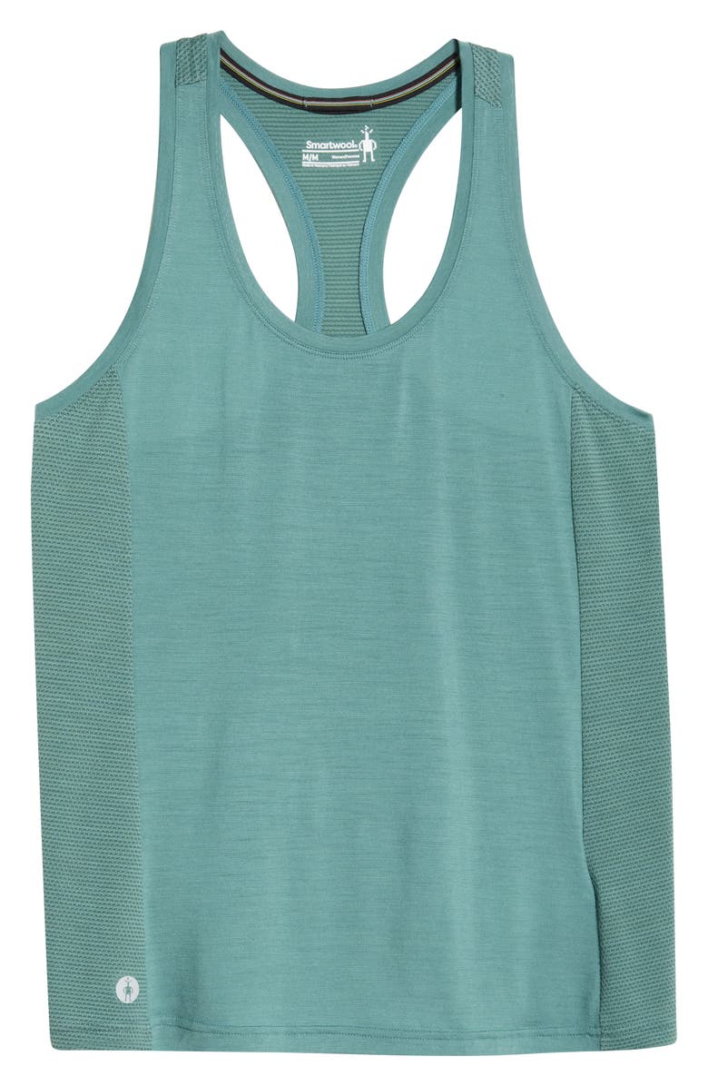 Smartwool Active Mesh Racerback Tank, Main, color, Dusty Teal