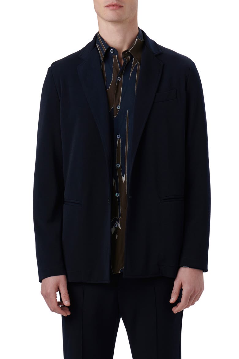 Knit Blazer, Main, color, NAVY