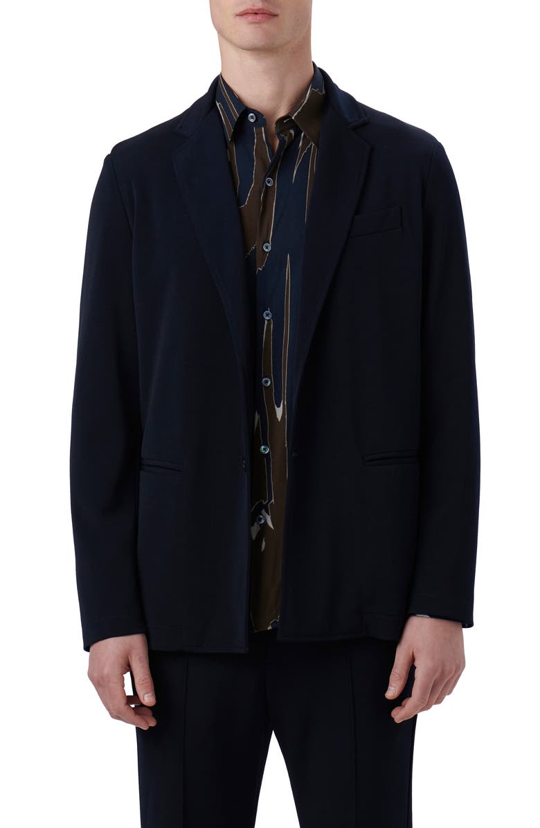 Bugatchi Knit Blazer, Main, color, Navy