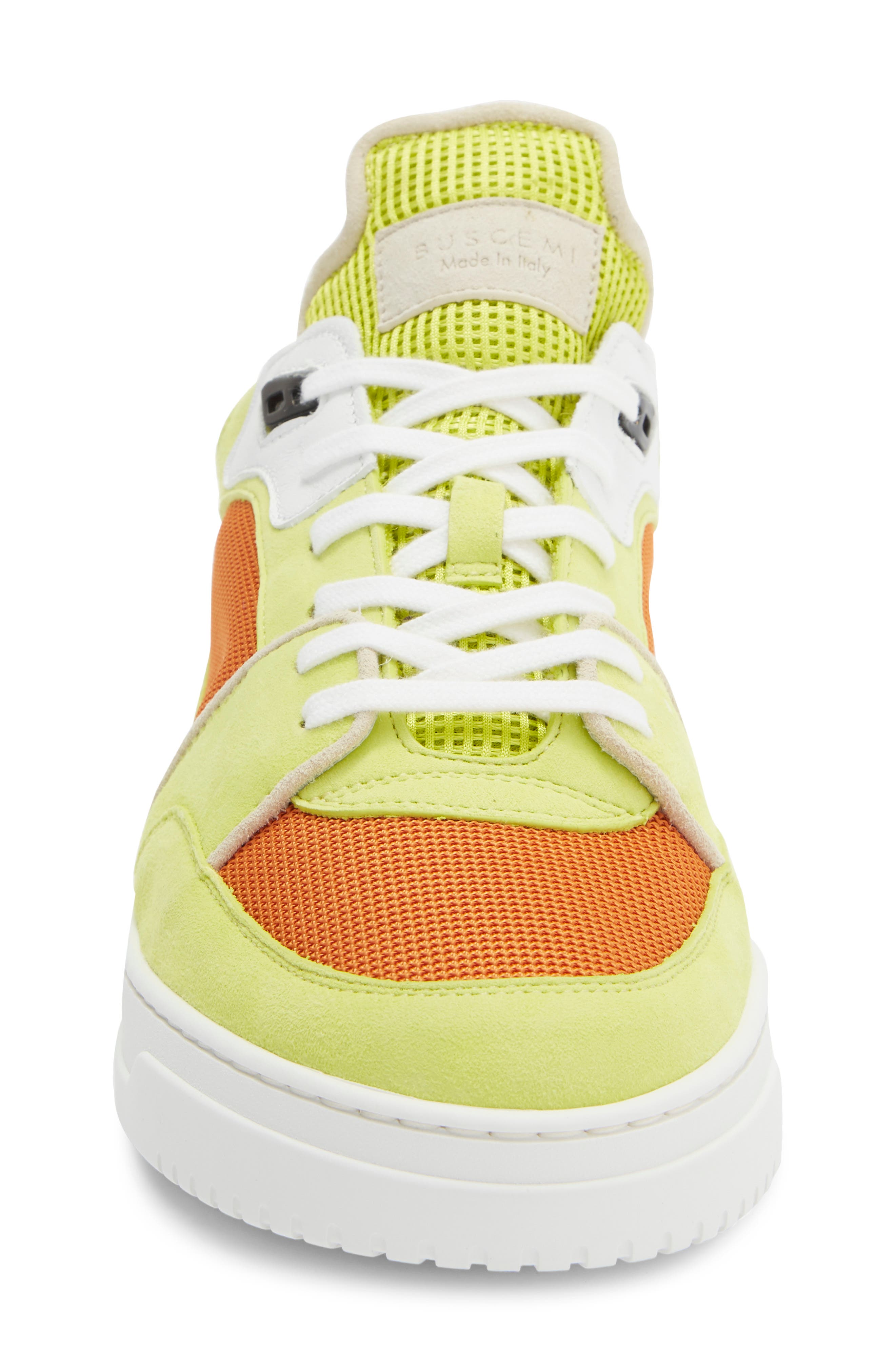 Buscemi Gender Inclusive The New Basket High Top Sneaker, Alternate, color, Orange/ Neon