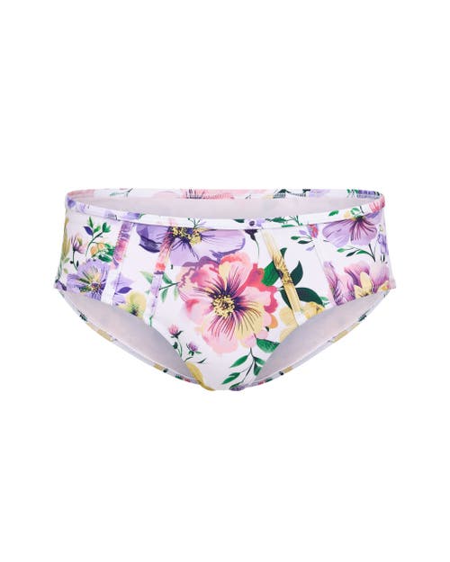 Adore Me Valcea Swimwear Hipster Bikini Bottom In Floral Purple