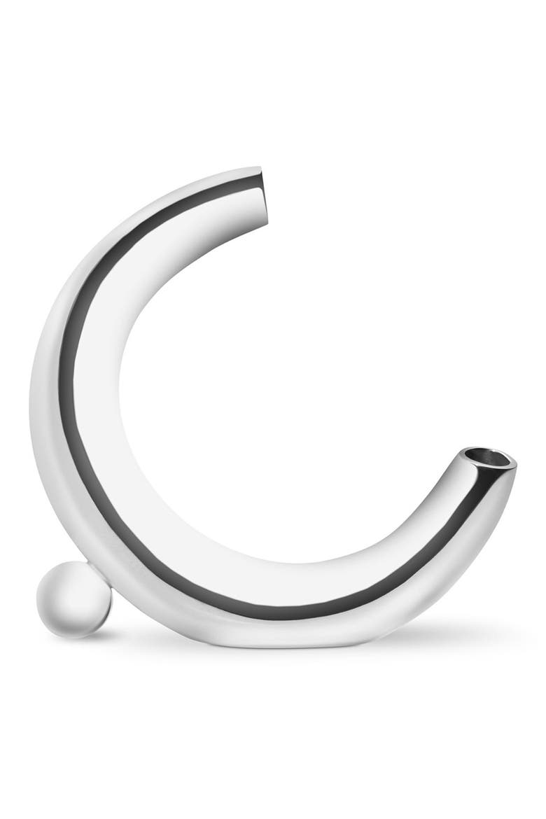 Solarium Crescent Moon Vase, Main, color, SILVER