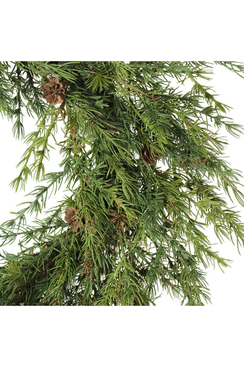 28" Artificial Pine Wreath with Pinecones, Alternate, color, Green