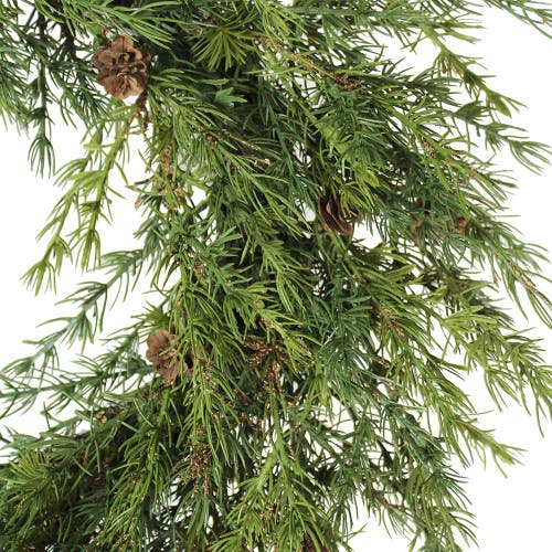 Cg Hunter 28" Artificial Pine Wreath With Pinecones In Green