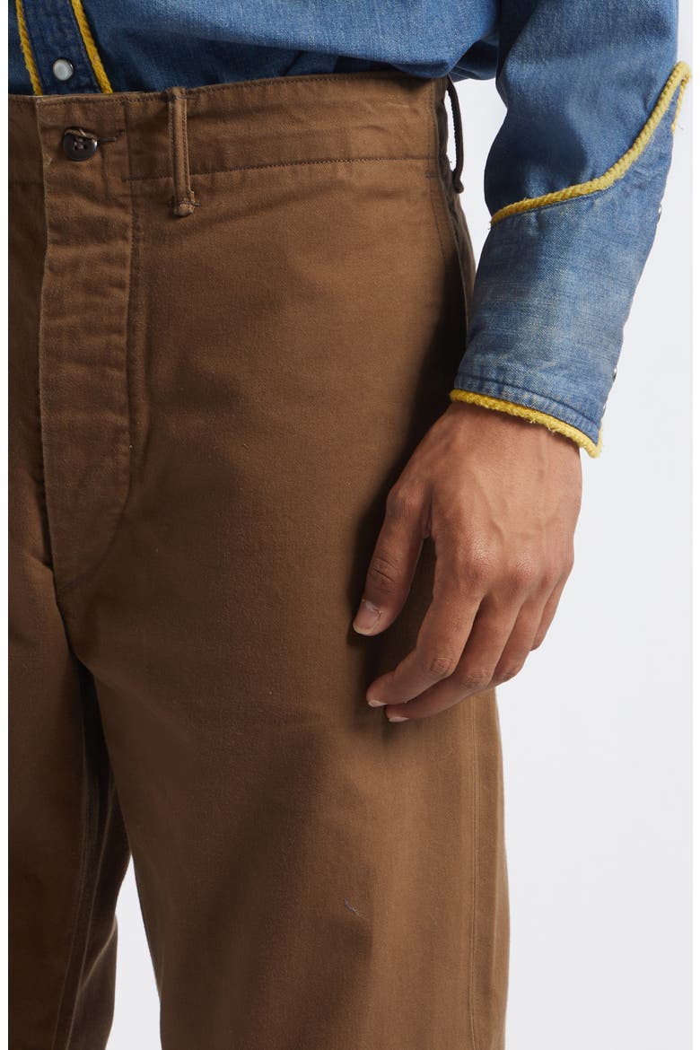 Cotton Twill Field Chino Pants, Alternate, color, DARK BROWN
