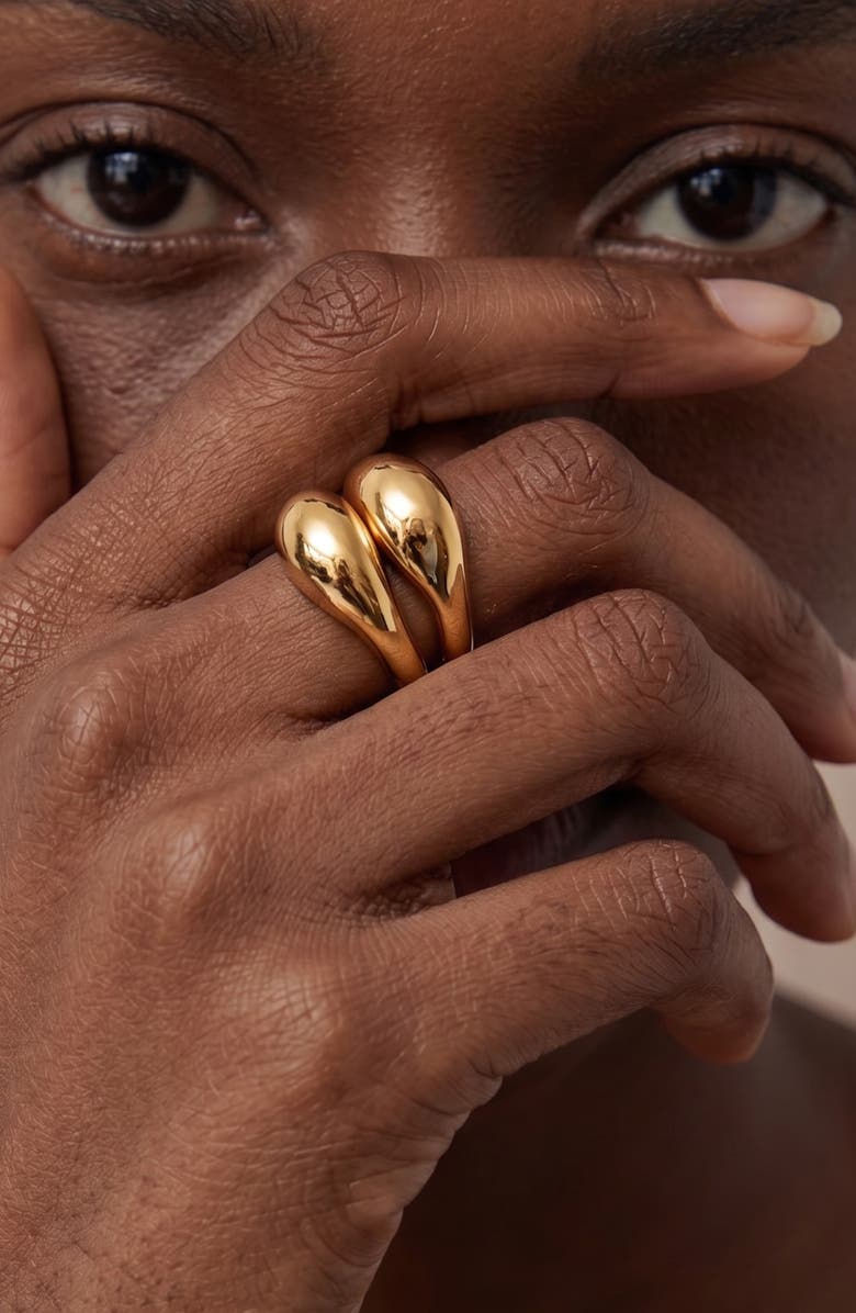 YOJ Ine Ring Set in Gold, Alternate, color, Gold