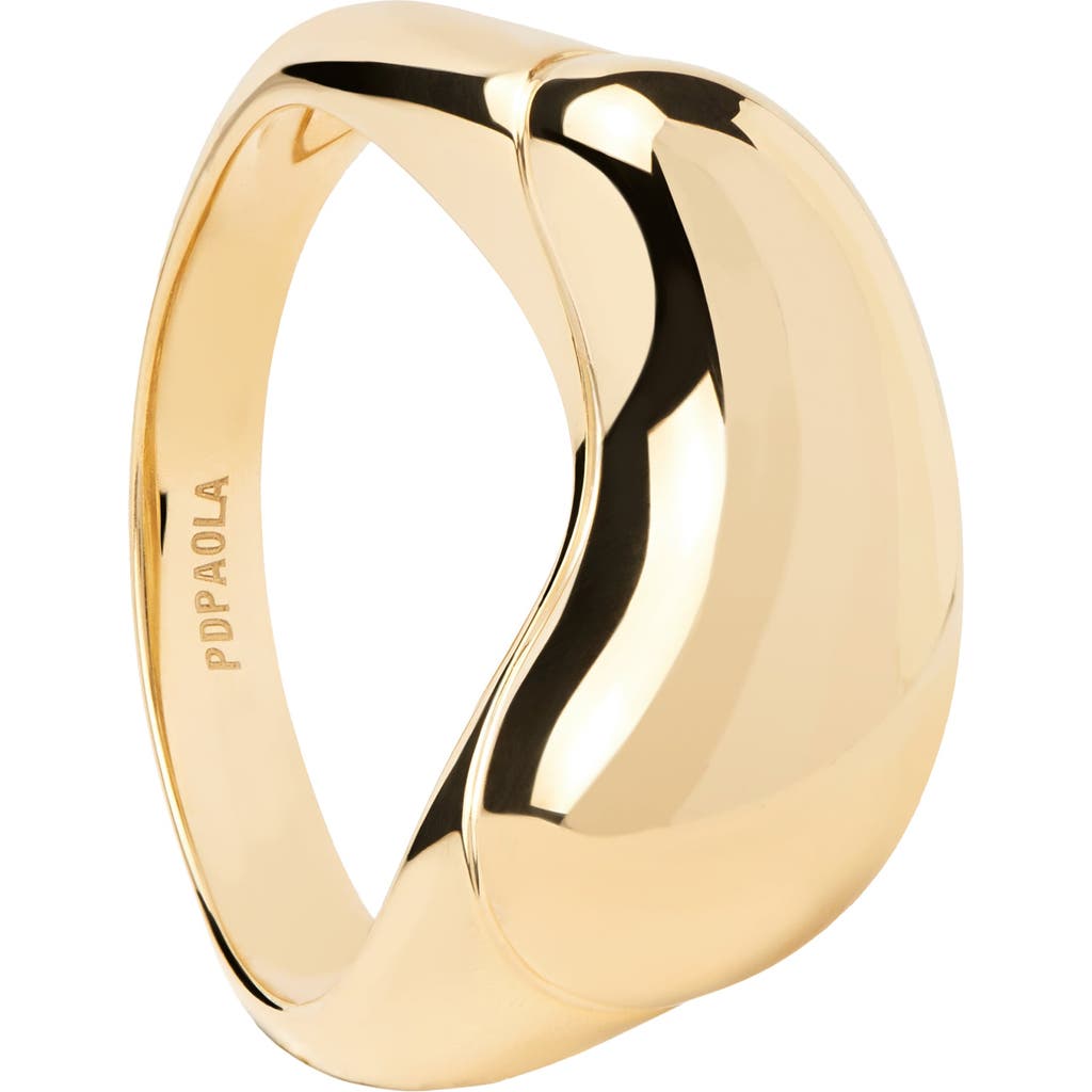 Pdpaola Aqua Ring In Gold