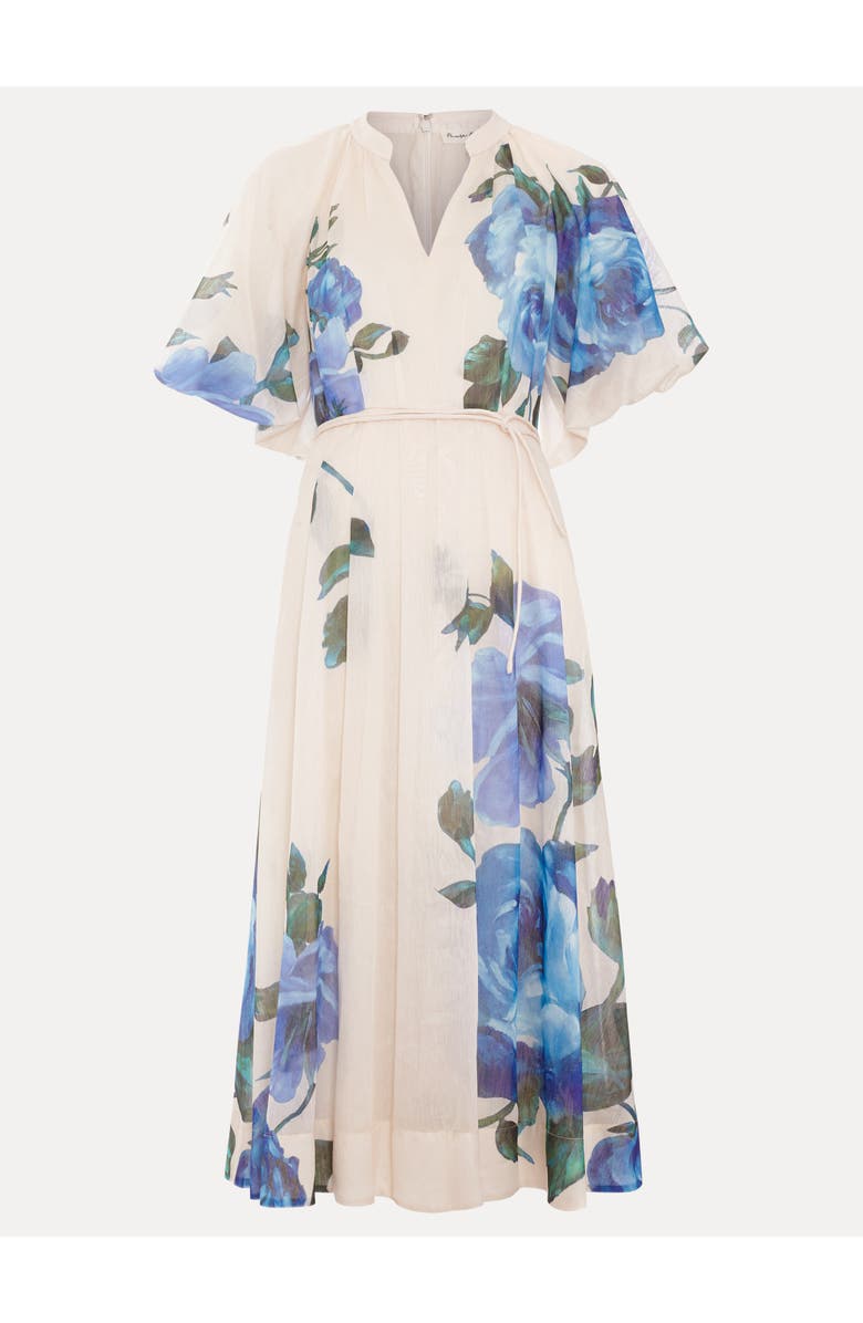 Phase Eight Adeline Floral Midi Dress, Alternate, color, Cream