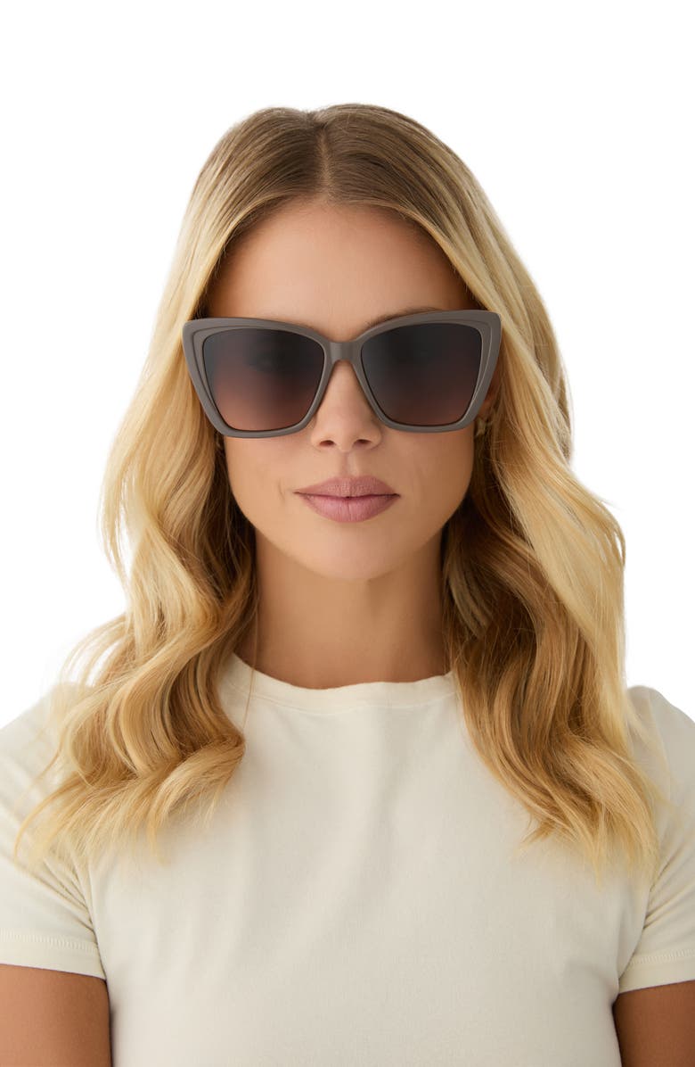 DIFF Becky II 56mm Cat Eye Sunglasses, Alternate, color, Truffle Gradient