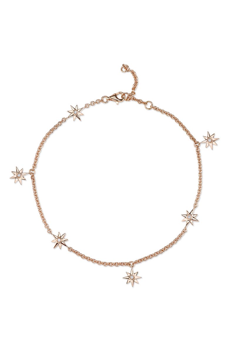 SHAY Diamond Starburst Anklet, Main, color,