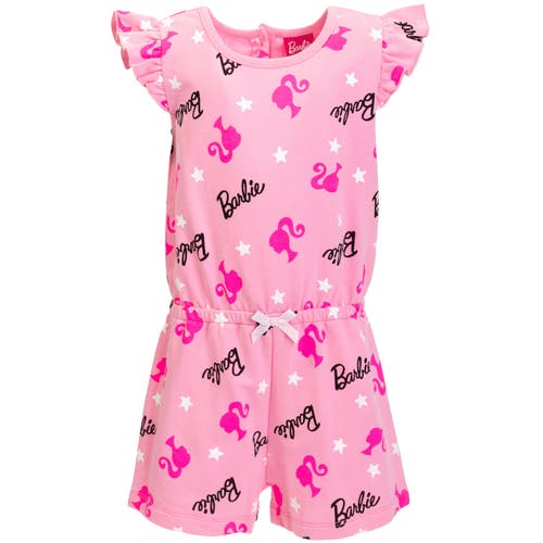 Barbie Sleeveless Skater Romper In Pink