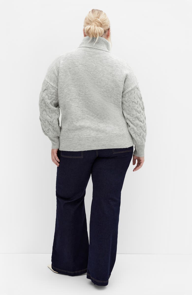 City Chic Kaliyah Turtleneck Sweater, Alternate, color, Grey