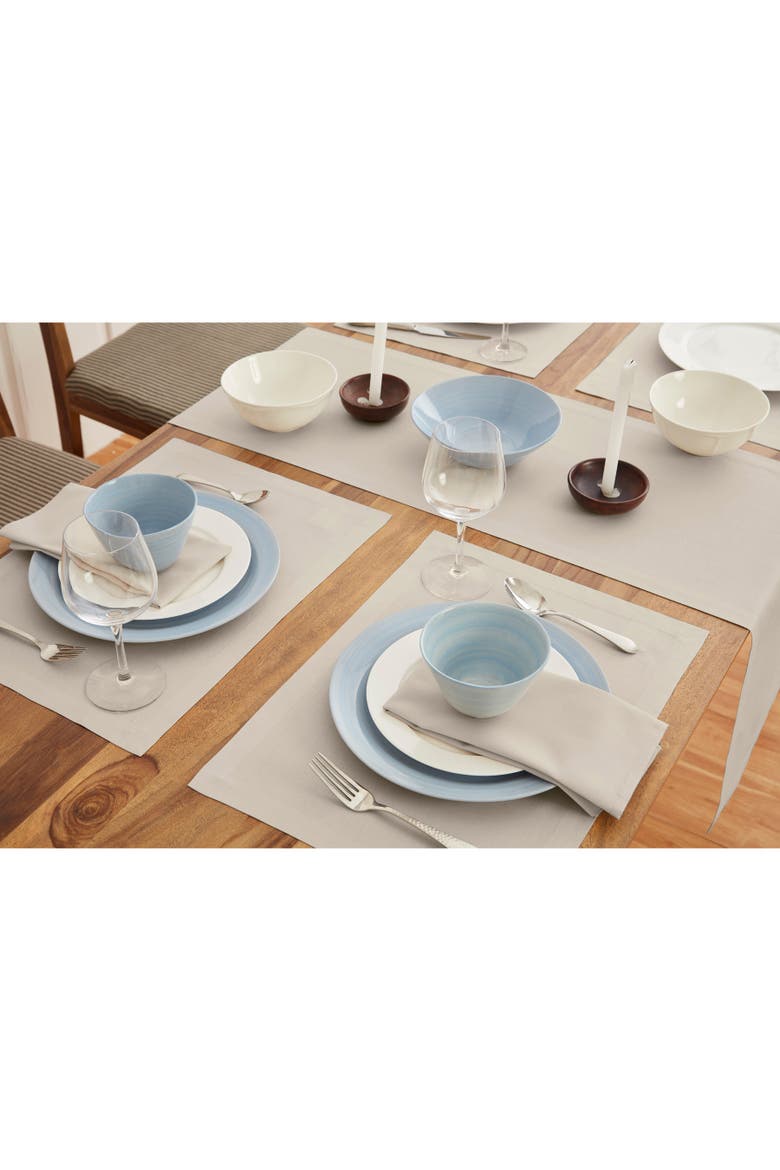 Cotton Linen Plain Placemats Set of 4, 14 x 19 Inch - Dru, Alternate, color, Linen