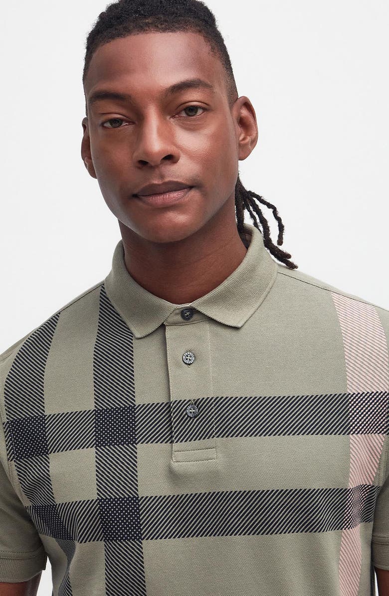 Barbour Blaine Tartan Polo, Alternate, color, Dusty Green