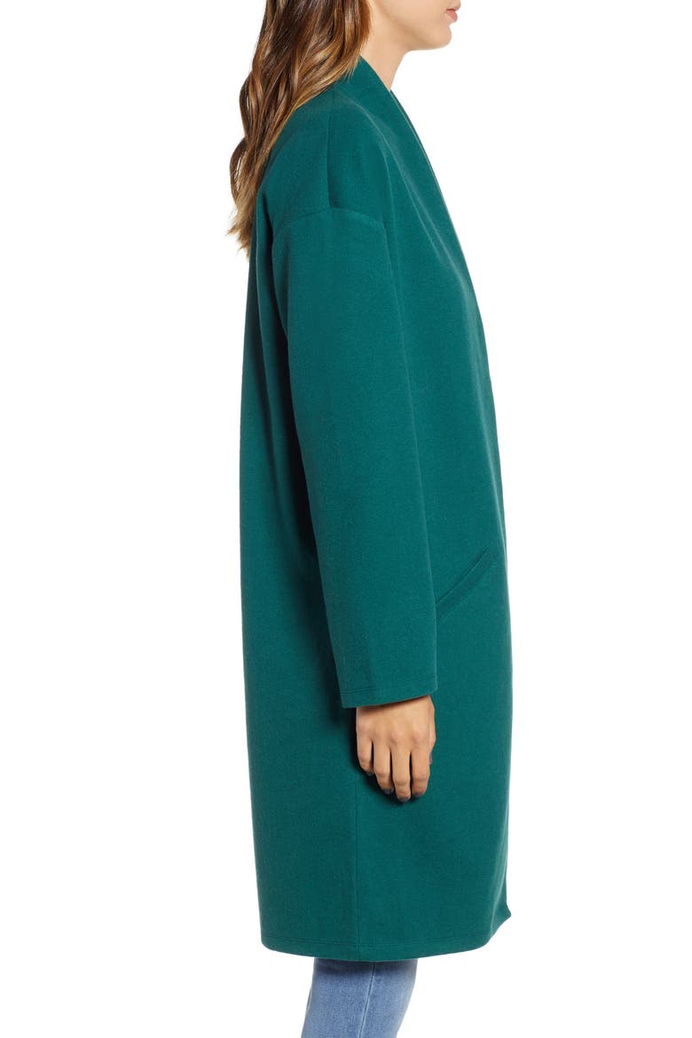 Open Front Midi Coat, Alternate, color, GREEN BOTANICAL