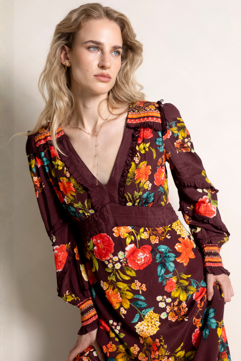 Gia Dress, Alternate, color, Burgundy Floral