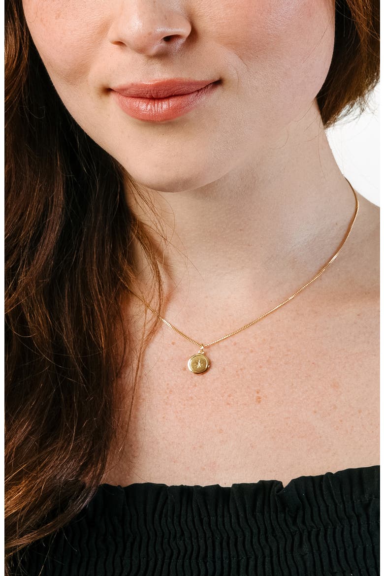 North Star Pendant Necklace, Alternate, color, GOLD
