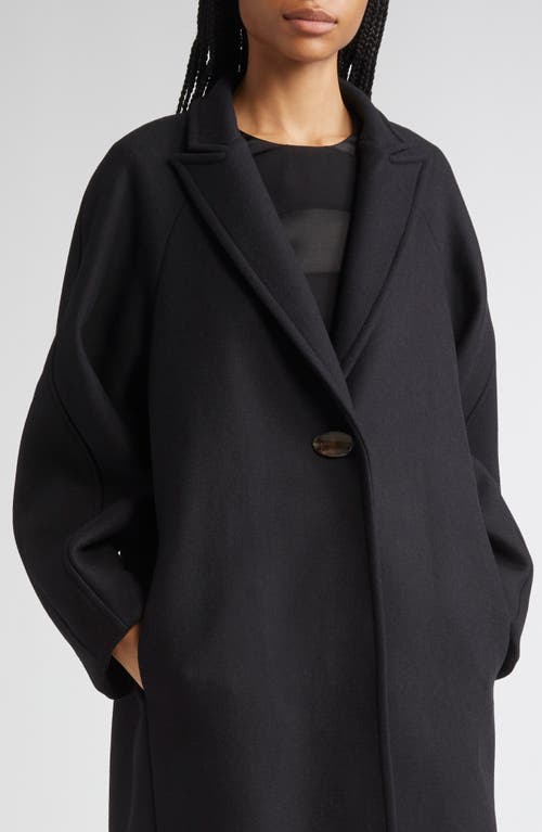 Partow Molly Long Wool Blend Coat In Black