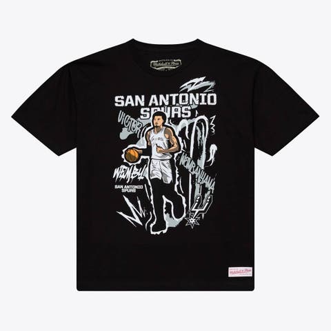 Men's Mitchell & Ness Victor Wembanyama Black San Antonio Spurs Chalked Up T-Shirt