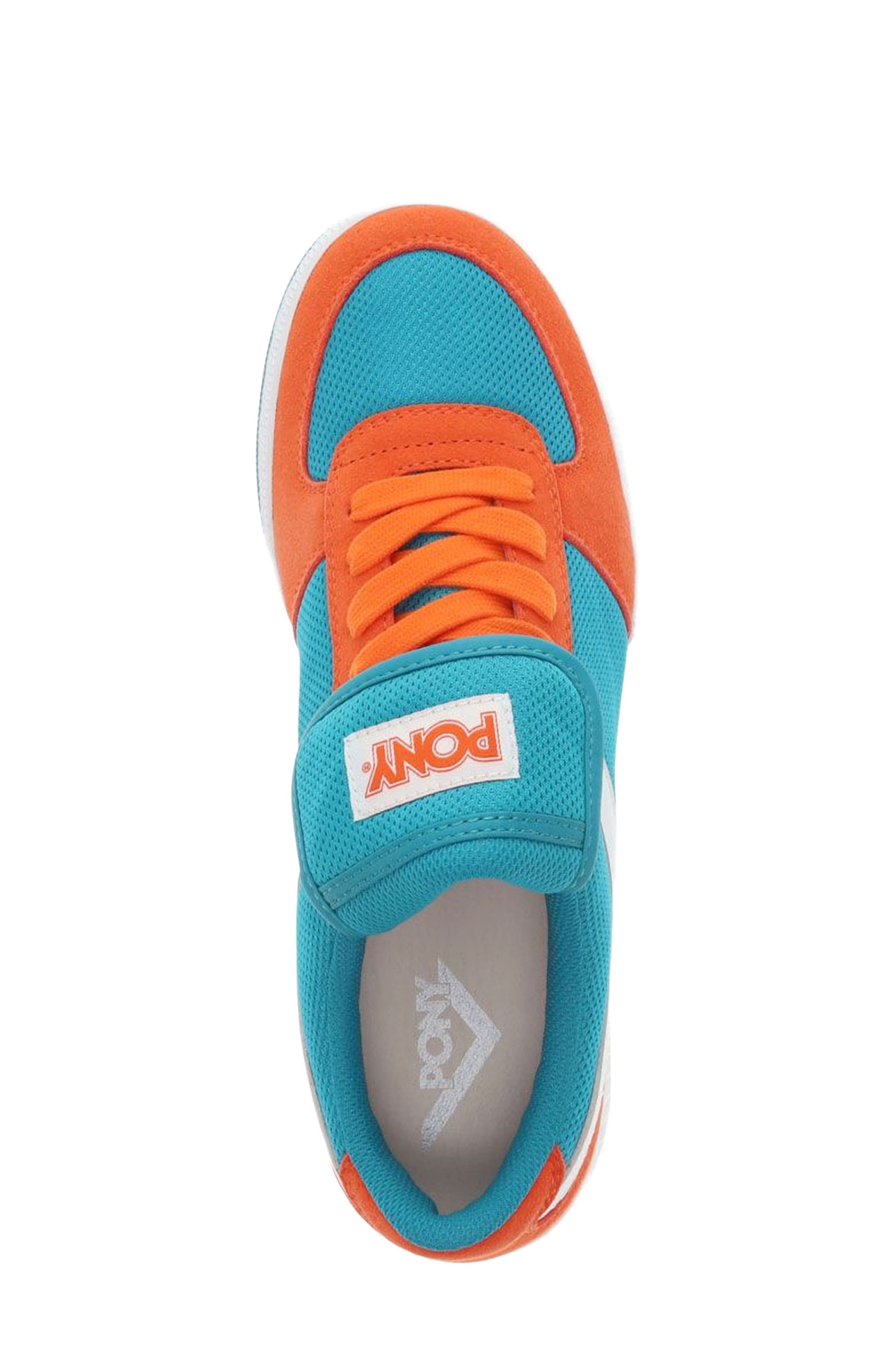 Linebacker Archive Sneakers, Alternate, color, Aqua/Orange