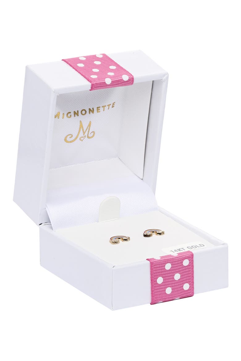 Kid's Rainbow Stud Earrings, Alternate, color, NO COLOR