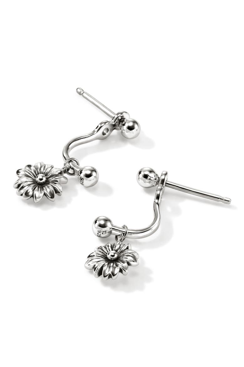 B&F x JH Wildflower Drop Earrings, Sterling Silver, Alternate, color, SILVER