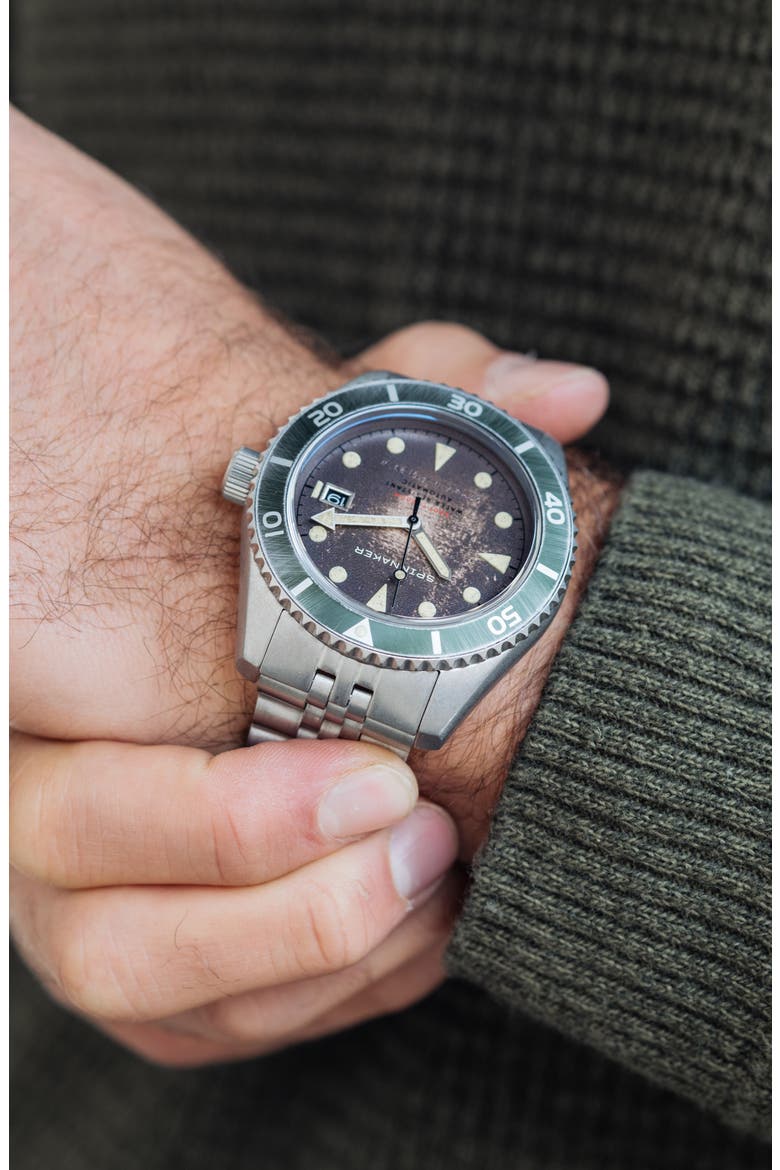 Wreck Automatic Bracelet Watch, 44mm, Alternate, color, BROWN
