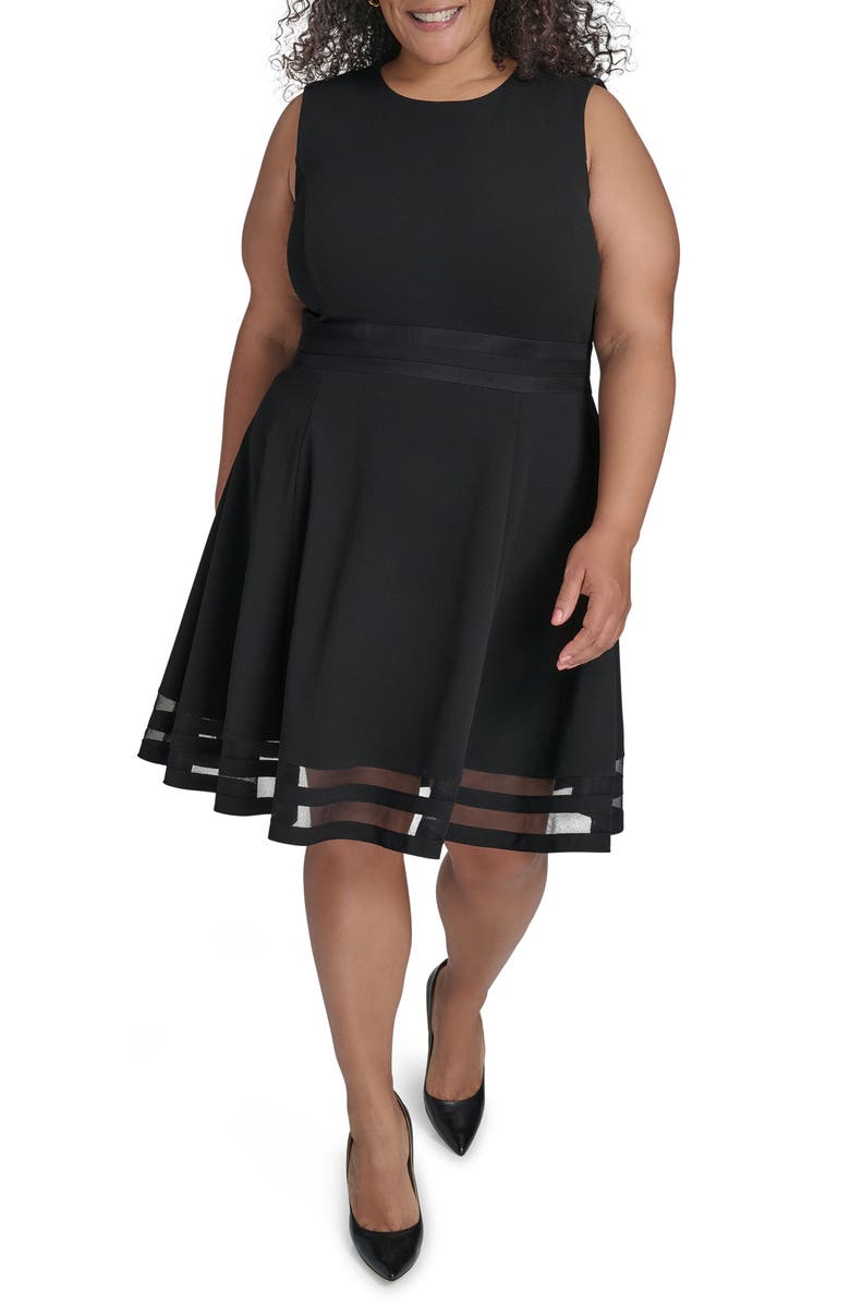 Calvin Klein Scuba Crepe Dress, Alternate, color, 