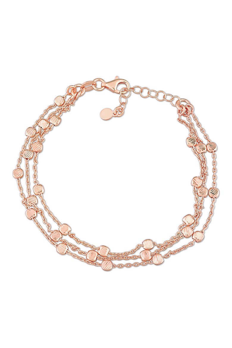 Multi-Strand Chain Bracelet, Main, color, ROSE