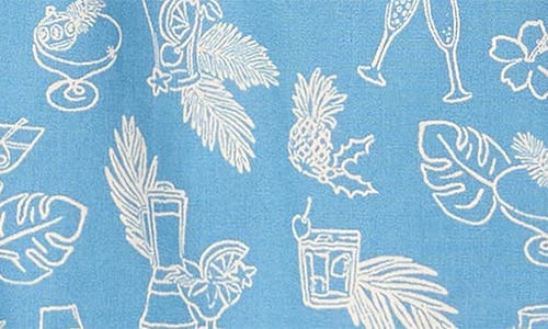 Tommy Bahama Woven Cotton Poplin Boxers In Blue