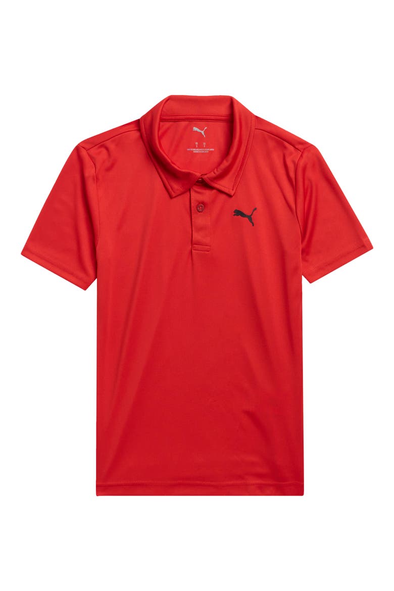 Kids' House of Graphics Performance Polo, Main, color, MEDIUM RED
