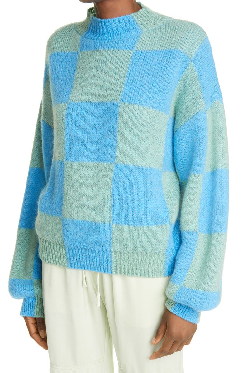 Stine Goya Adonis Checkerboard Balloon Sleeve Sweater, Alternate, color,