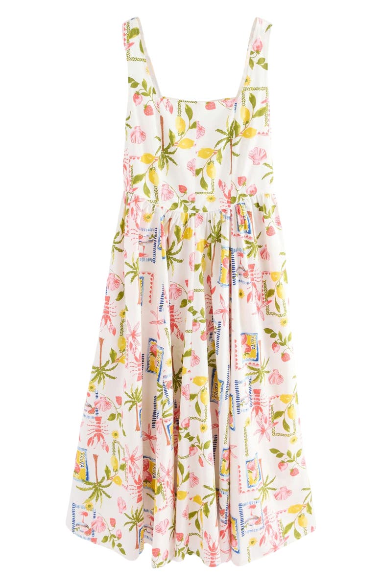 NEXT Allover Print Midi Sundress, Alternate, color, White
