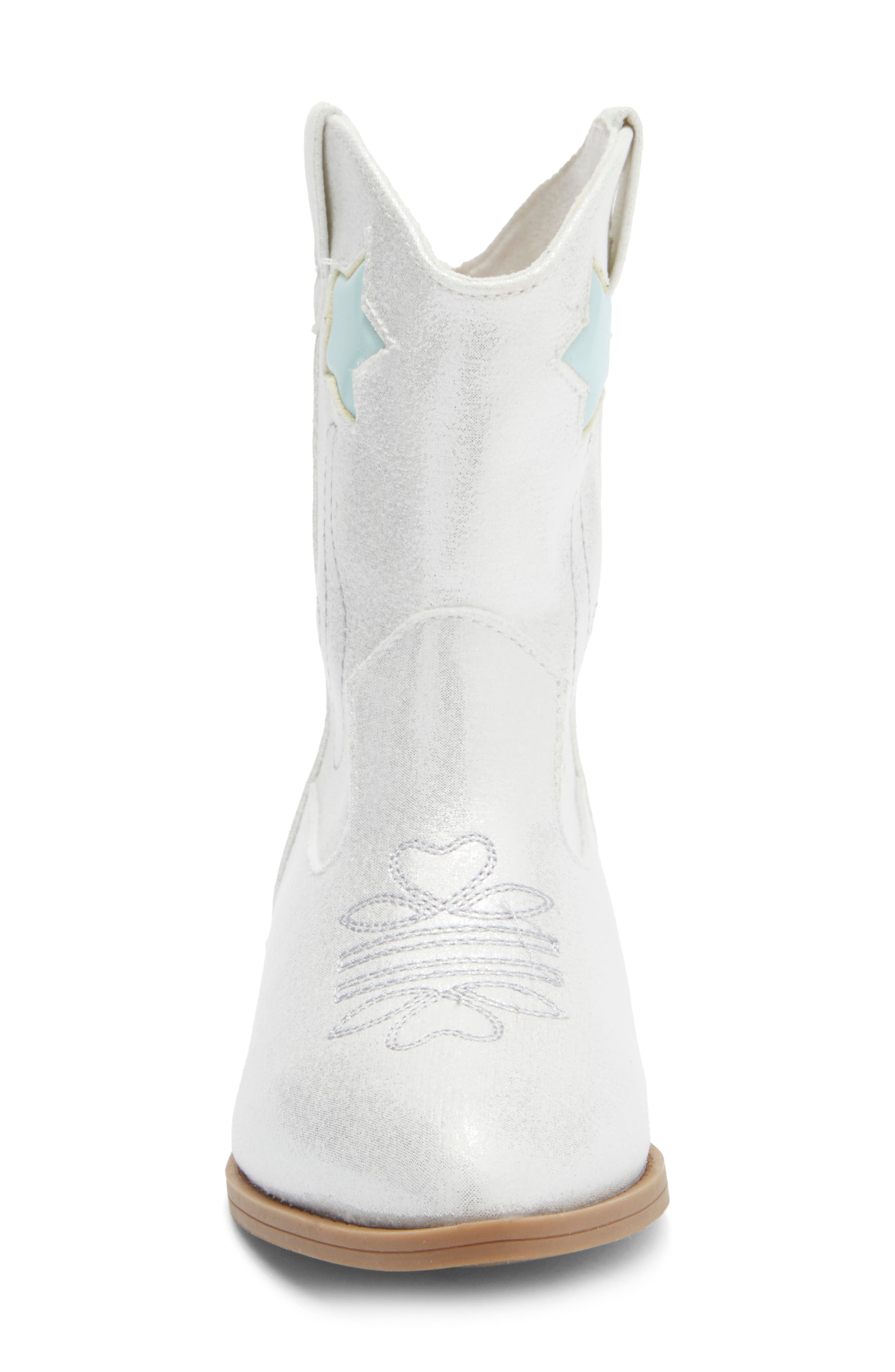 Harper Canyon Kids' Chelsee Star Western Boot, Alternate, color, Silver Metallic