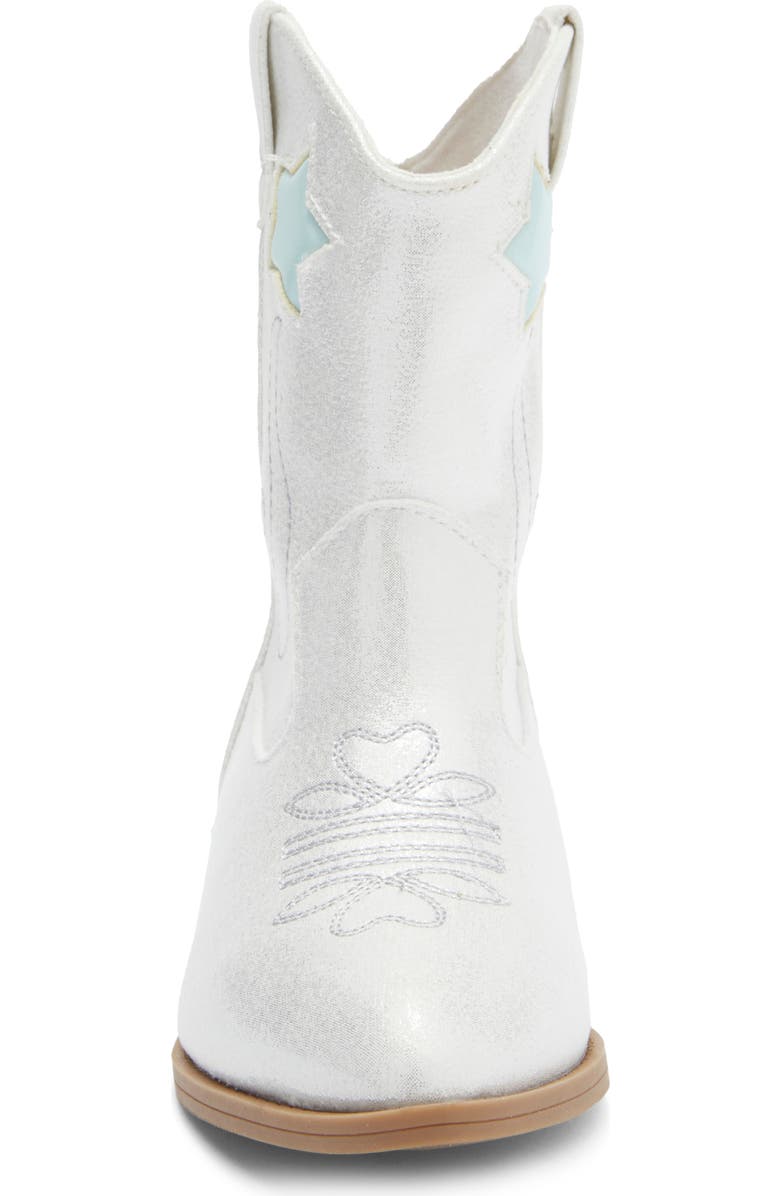 Harper Canyon Kids' Chelsee Star Western Boot, Alternate, color, Silver Metallic