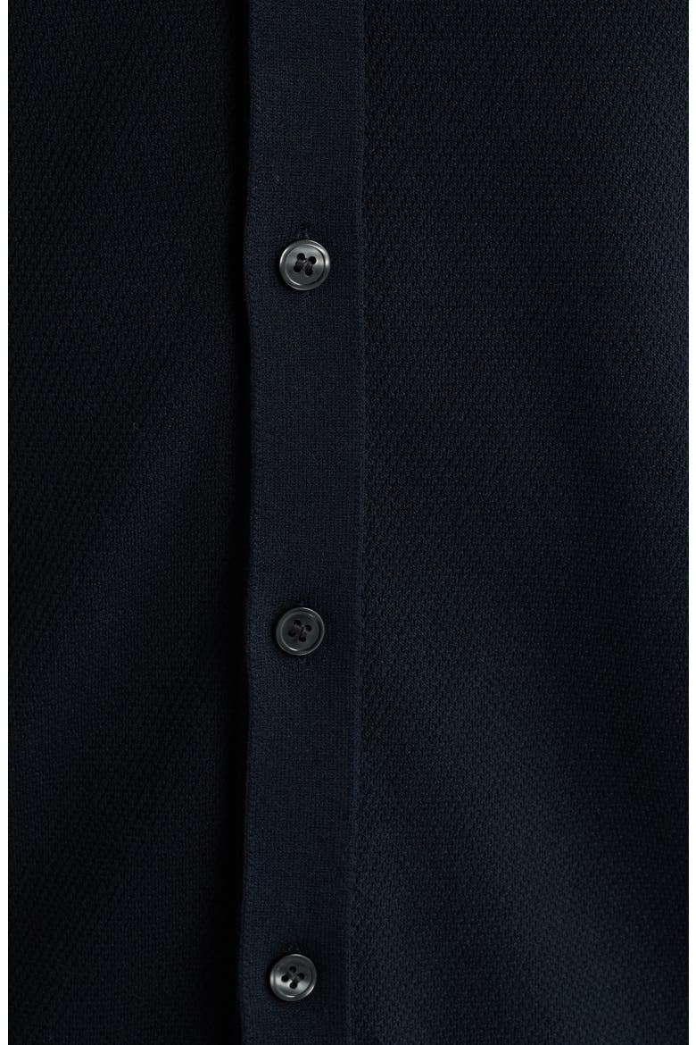 Short Sleeve Knit Button-Up Shirt, Alternate, color, DARK ECLIPSE - QXU