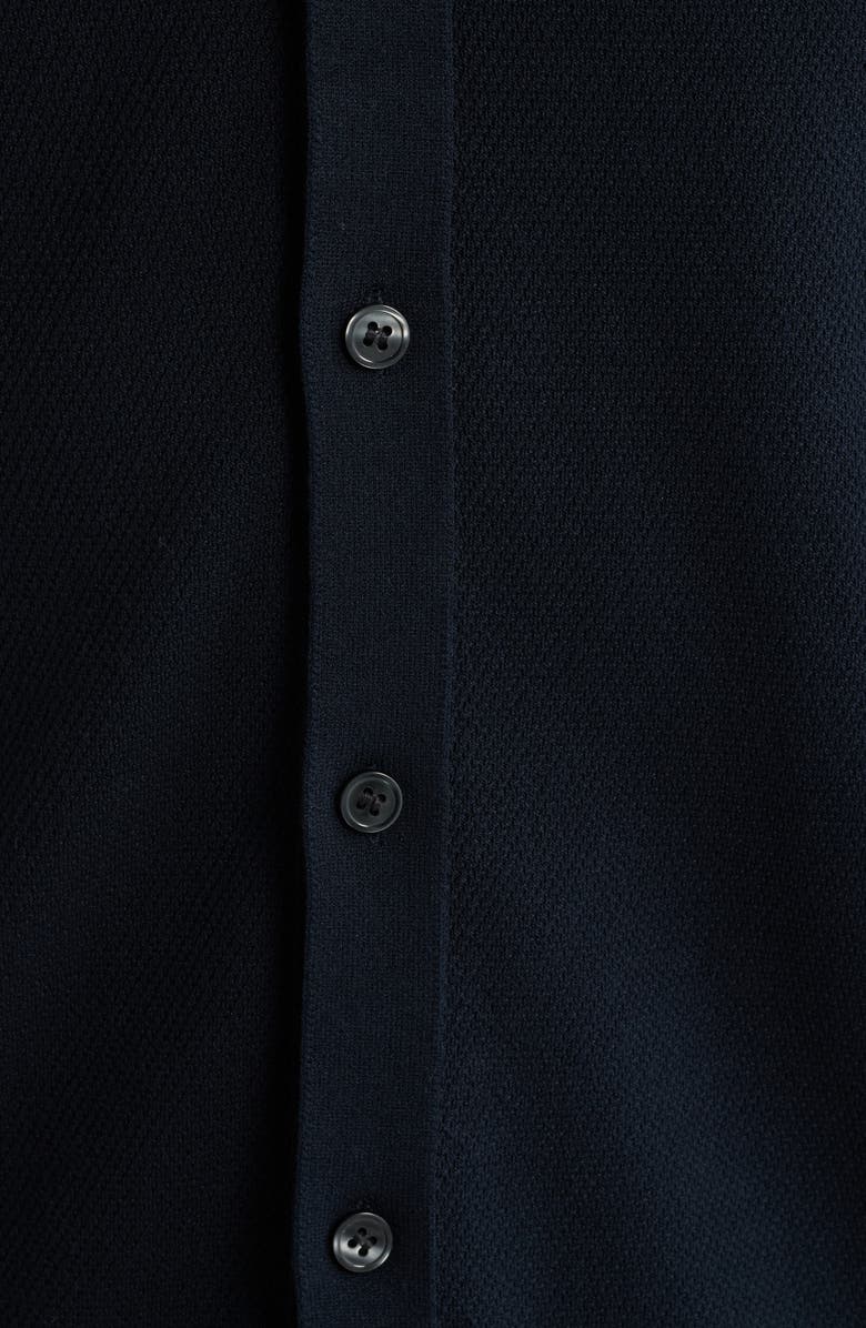 Theory Short Sleeve Knit Button-Up Shirt, Alternate, color, Dark Eclipse - Qxu