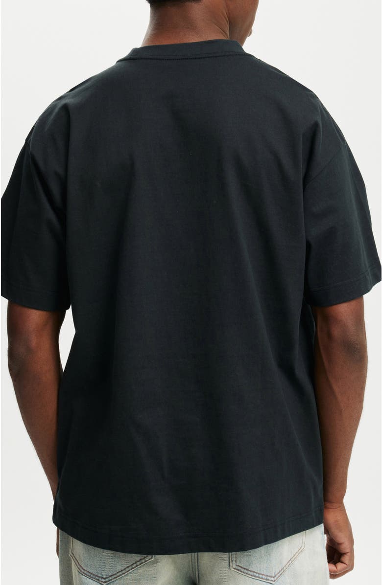 Cotton On Men's Box Fit New York License T-Shirt, Alternate, color, Lcn Nybg Black Nybg - Spring