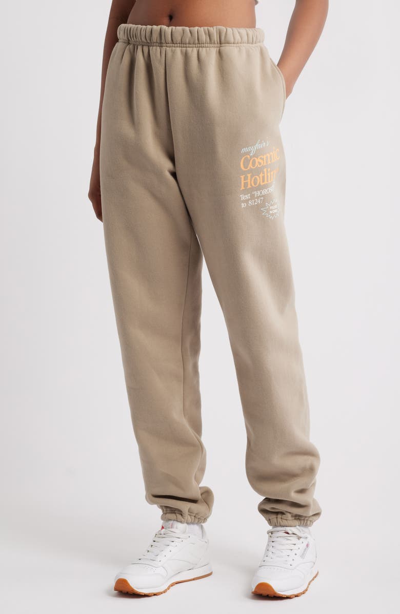 THE MAYFAIR GROUP Cosmic Hotline Sweatpants, Main, color, Brown