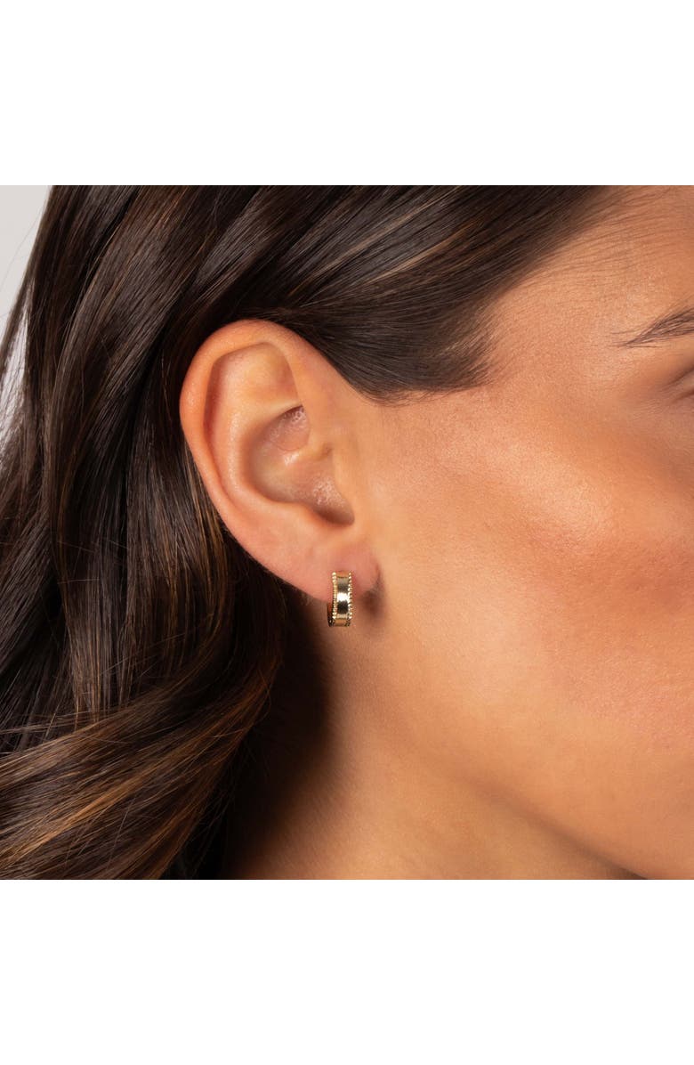 BY ADINA EDEN Solid Spiked Wide Huggie Earring, Alternate, color, 