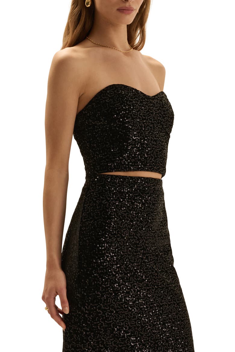 The Out of Your League Sequin Bustier, Alternate, color, PARTY BLACK