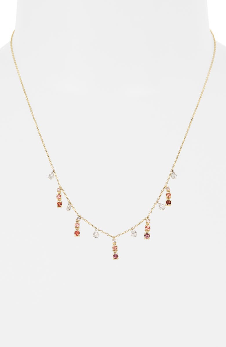 Meira T Spinel & Diamond Fringe Necklace - 0.22ct., Alternate, color, 