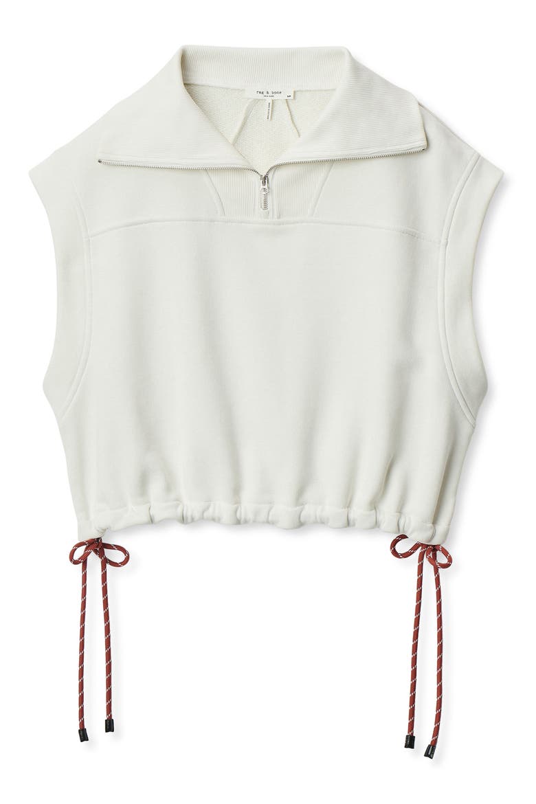 Vintage Terry Half Zip Muscle Sweatshirt, Alternate, color, CREAM