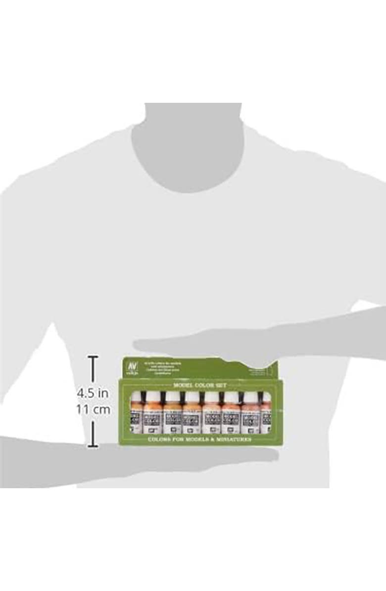 Vallejo Paints Vallejo Face/Skin Colors Paint Set, 8Colors, 17Ml, 0.5 Fl Oz, Alternate, color, Multicolored