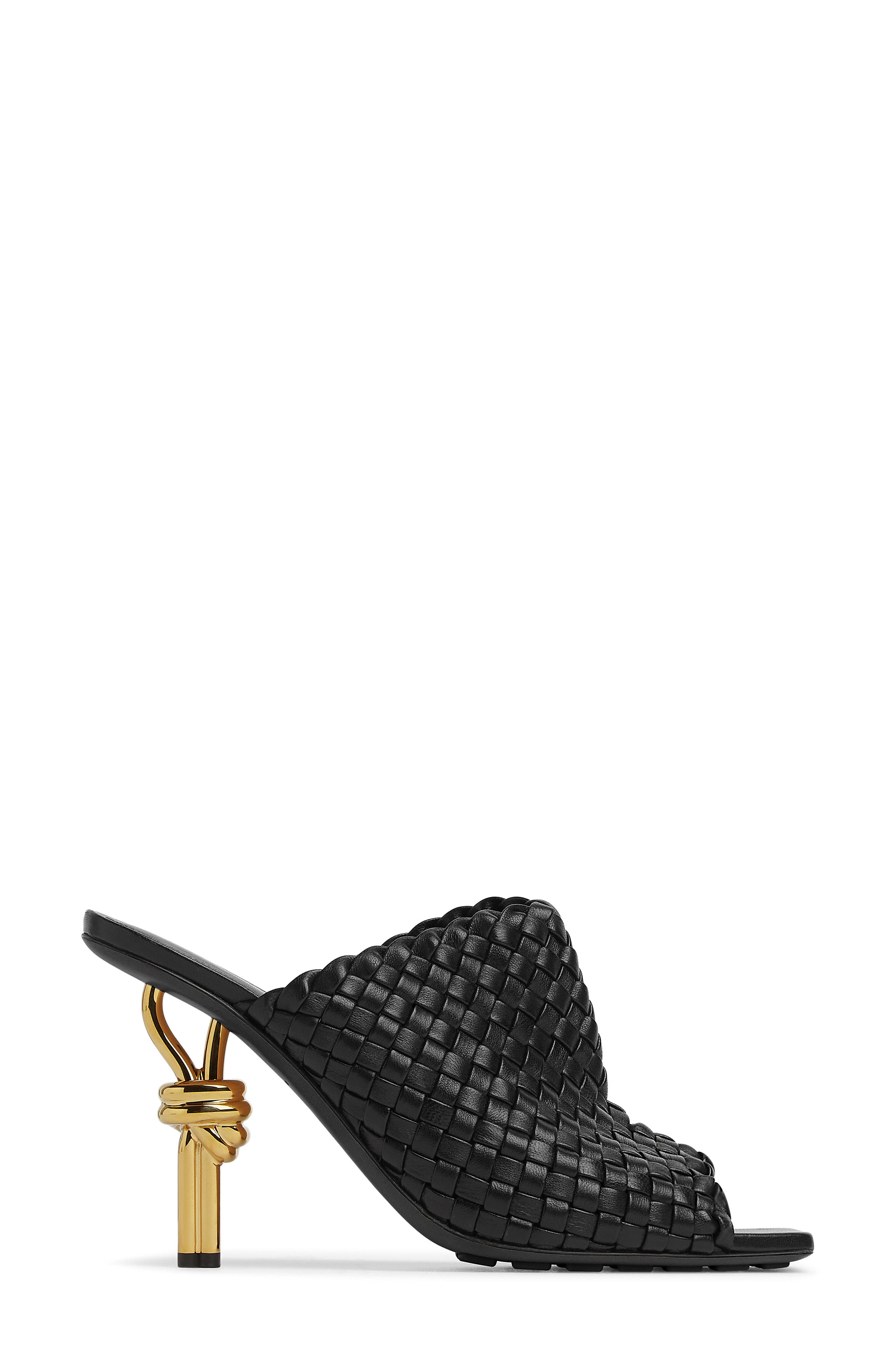 Bottega Veneta Knot Heel Intrecciato Slide Sandal, Main, color, 