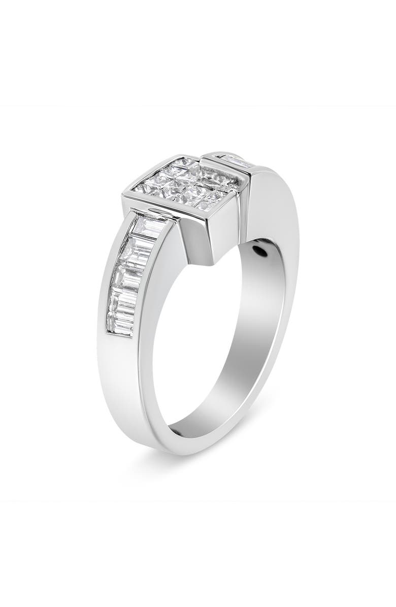 Haus of Brilliance 14K White Gold 1 1/2 Cttw Diamond Geometric Bypass Ring Band, Alternate, color, White