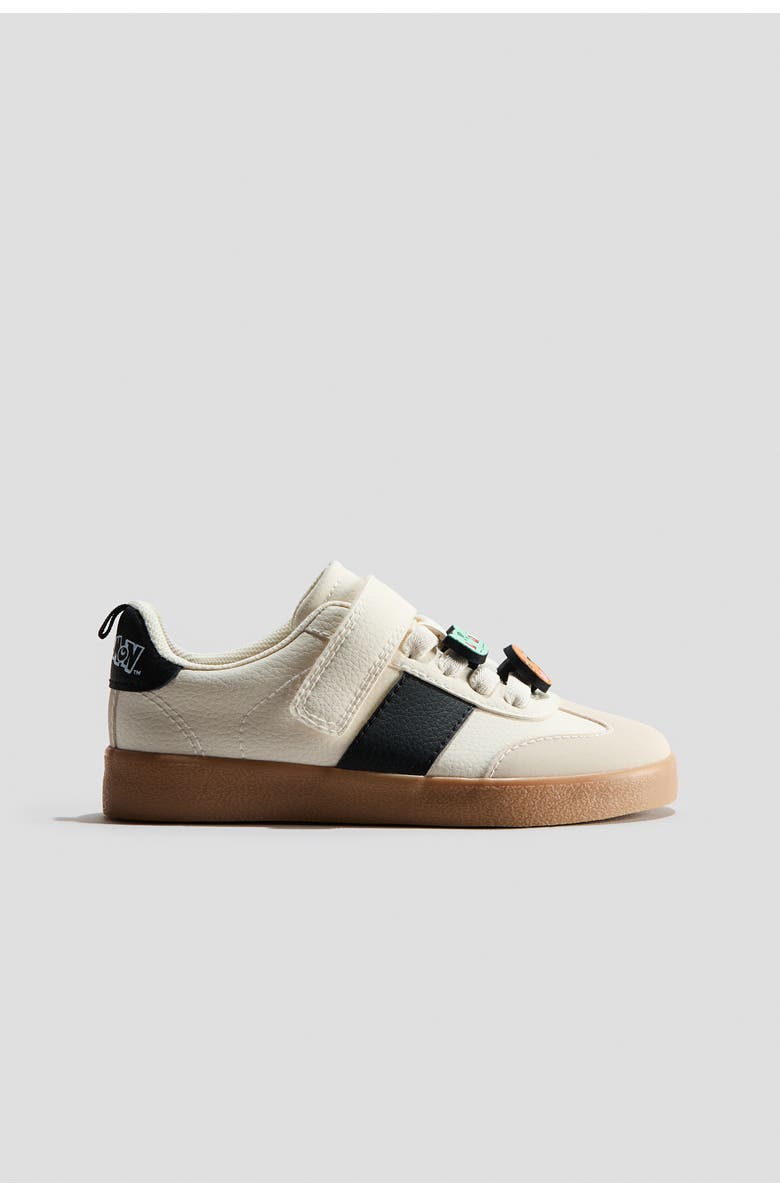 H&M Appliquéd Trainers, Alternate, color, Cream/Pokémon